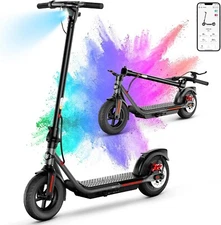 SISIGAD Electric Scooter 10" Solid Tires Portable Folding E-Scooter for Adults