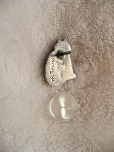 OC- SPILLA GATTO TONO ARGENTO (FIRMATA MVB '84) #25788 (OTTIME CONDIZIONI!!!!! - Foto 7 di 8