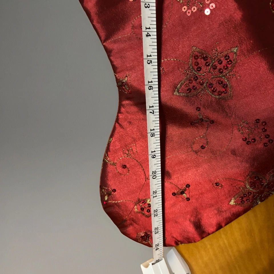 MEDIAS ROJAS SATINADO CRISMAS 24”. Foto 4 de 4