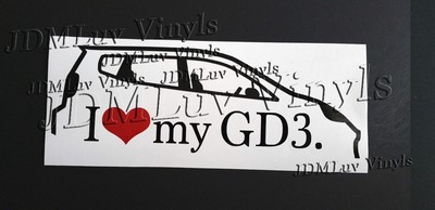 Decus I Love My Jazz XL 1369 (à la Menthe) // Autocollant JDM