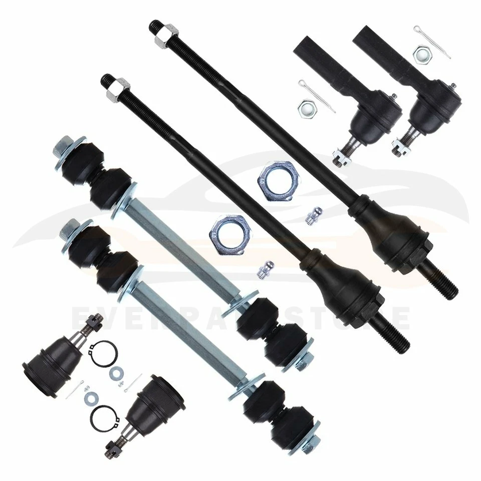 For 2003-2010 GMC Savana 3500 8Pcs Front Tie Rod End Link Ball Joint Sway Bar - Изображение 2 из 4