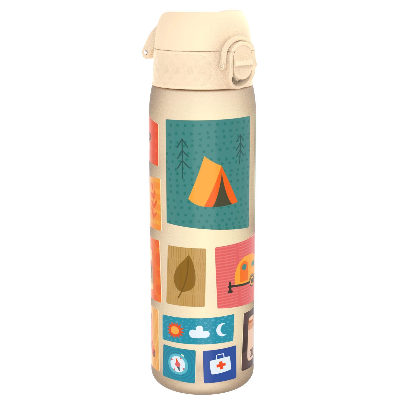 ION8 Leak Proof Slim Water Bottle, Recyclon, Camping, 500ml (18oz)