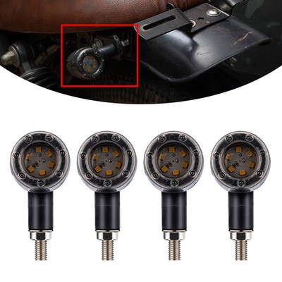 4x LED Brake Barrel Turn Signal Tail Light for Harley Cafe Racer 4-Wire