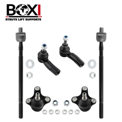 6pcs Front Inner & Outer Tie Rod Ends + Lower Ball Joint Fits Audi A3 Quattro