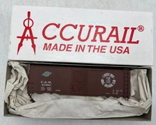 Accurail Ho Train Car 40' AAR Steel Boxcar CS&W Lincoln NE Railroad Club 41980