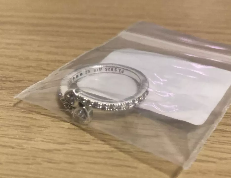 Two sparkling deals hearts ring