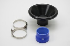 10 Inch Extra Large Bellmouth Velocity Stack Drag Racing Black For 3.5 Intake