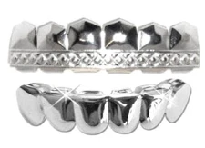 Suicide Squad Joker Silver Mouth Teeth Grills Grillz Deluxe Movie Pro Set+ Molds