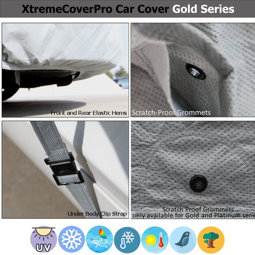 2016 2017 TOYOTA CAMRY WATERPROOF CAR COVER W/MIRROR POCKET GREY - Picture 5 of 10