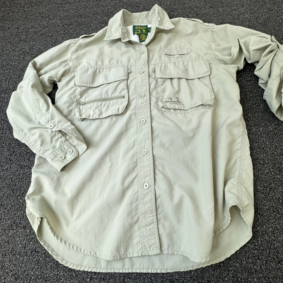 Chemise De Pêche Cabela's Guidewear Homme Orange UPF40 Manches Longues Taille L – Occasion