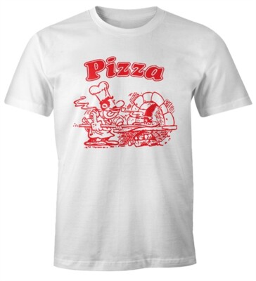 Pizza Shirt Schachtel Motiv Italiano Italien Fun-Shirt Moonworks 
