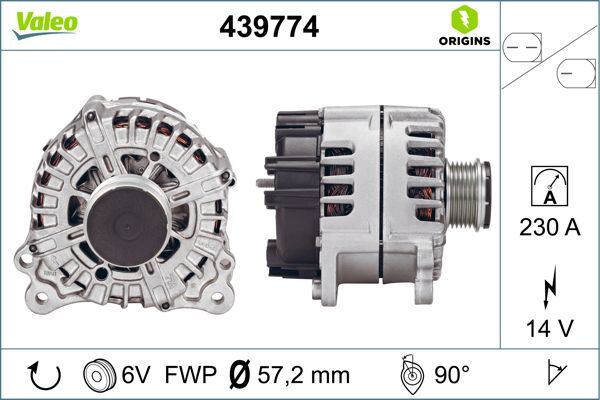 439774 VALEO Alternator for PORSCHE,VW
