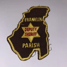LOUISIANA RARE OLD STYLE FRANKLIN PARISH DEPUTY SHERIFF SHAPED OBSOLETE SHOULDER