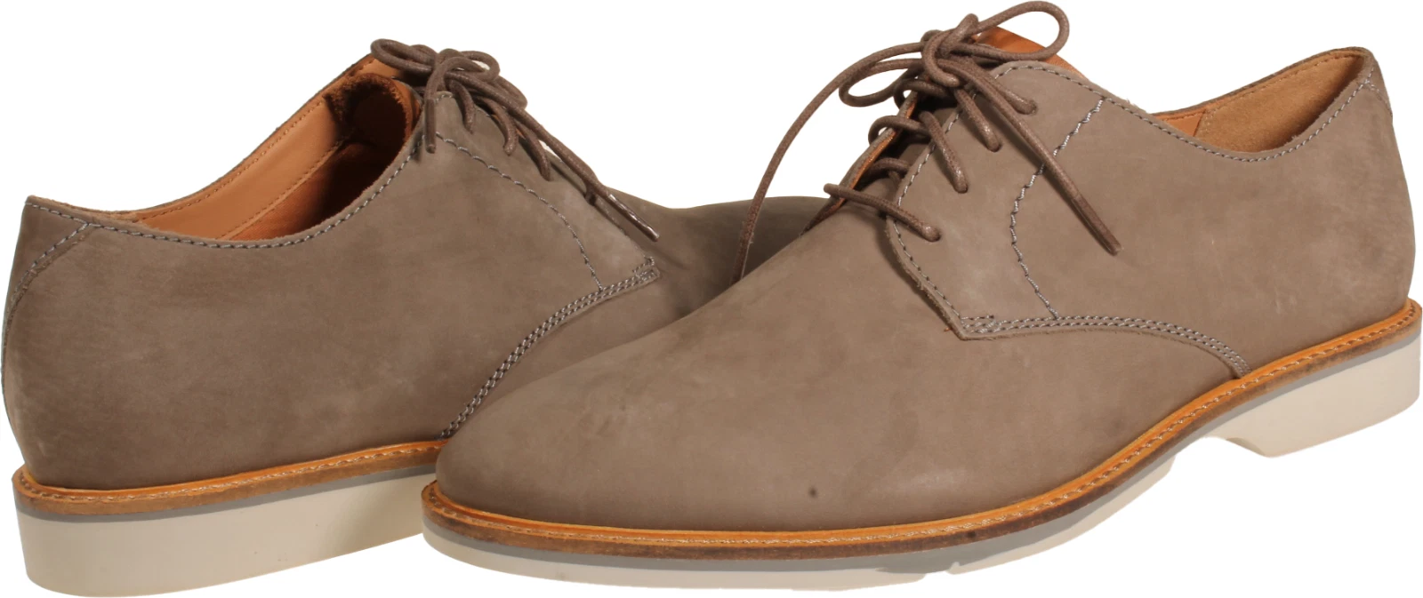 Scarpe eleganti Clarks Atticus Lace da uomo Oxford grigie nabuk USA taglia 10 5 LARGHE