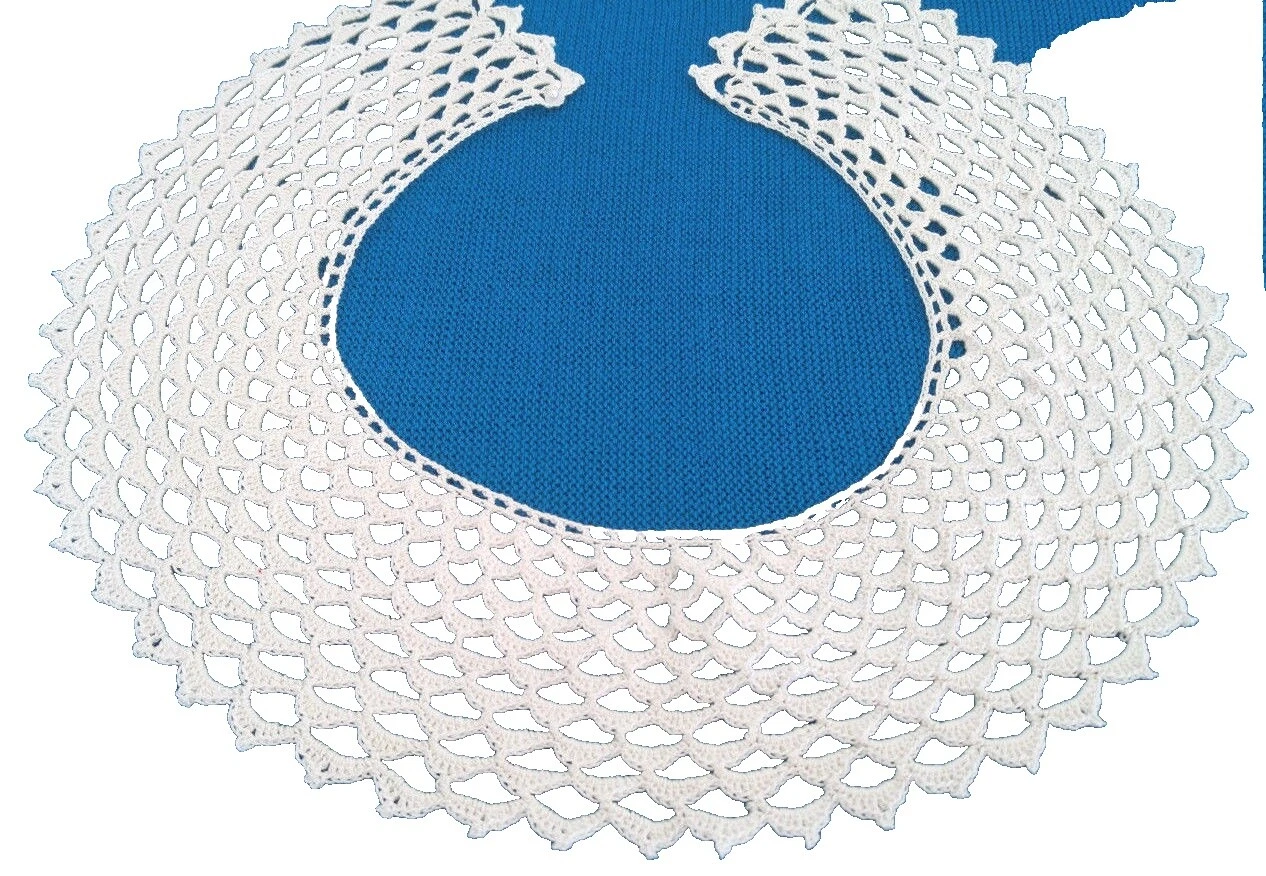 Bufandas y estolas blanco geométrico de algodón para mujeres