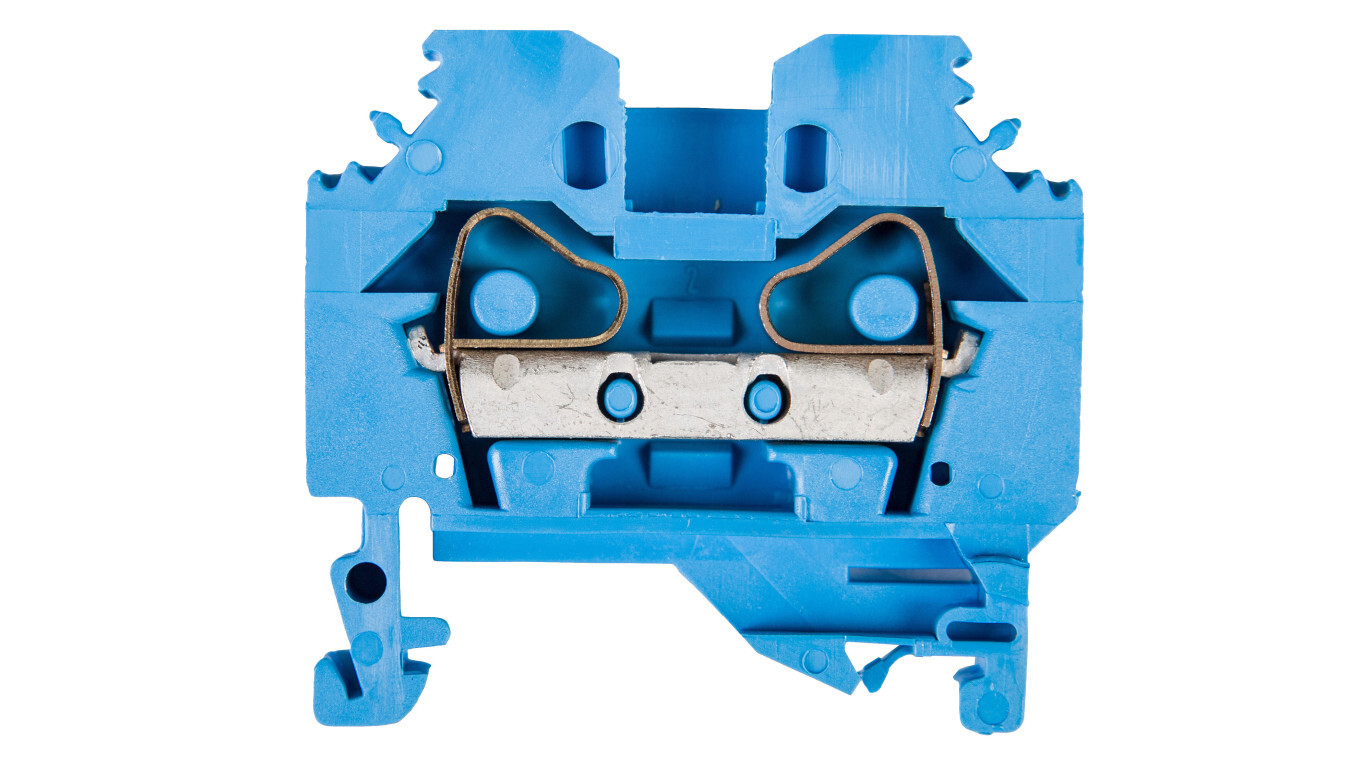 2-wire rail connector 6mm2 blue 282-104 /T2UK