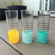 Vintage Retro Solstice Gold 24K Tom Collins Glasses