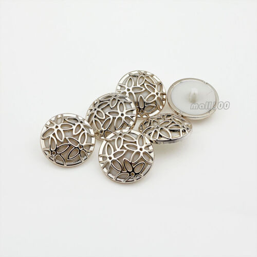 12PCS Gold Black White Round Resin Flower Upscale Shank Buttons 22mm 25mm DIY - Picture 6 of 7