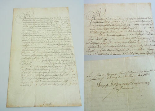 Originale antiquarische handgeschriebene Manuskripte für Damen