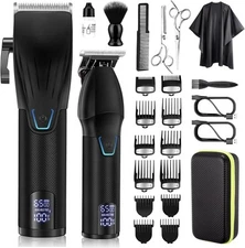 Karrte Professional Hair Clippers and Trimmer Kit for Men, Barber Black 