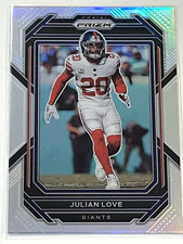 2022 Julian Love Prizm SILVER HOLO PRIZM #220. GIANTS and SEAHAWKS star Safety