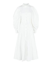 Alexander McQueen Womens Cold-Shoulder Cotton Midi Dress