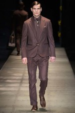 2015 F/W Look 3 VERSACE CASHEMERE SILK BLEND SUIT size IT50 - US L