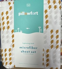 Pillowfort Lightning Bolt Full Sheet Set/Microfiber, New