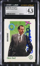 1991-92 SkyBox #379 Chris Ford JSA AUTO 10 - CGC 4.5
