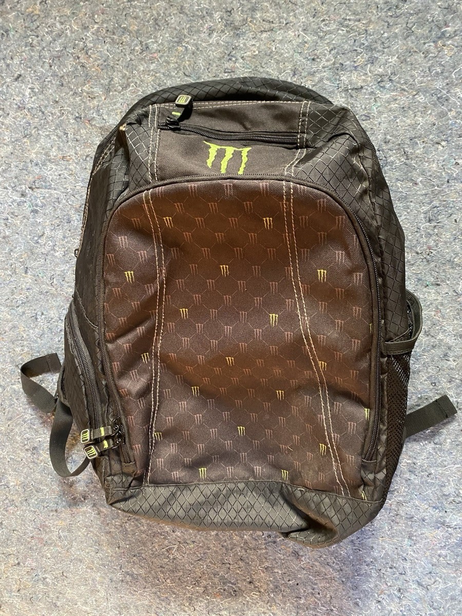 Monster Energy Drink Promo Laptop Backpack Black Green Bookbag
