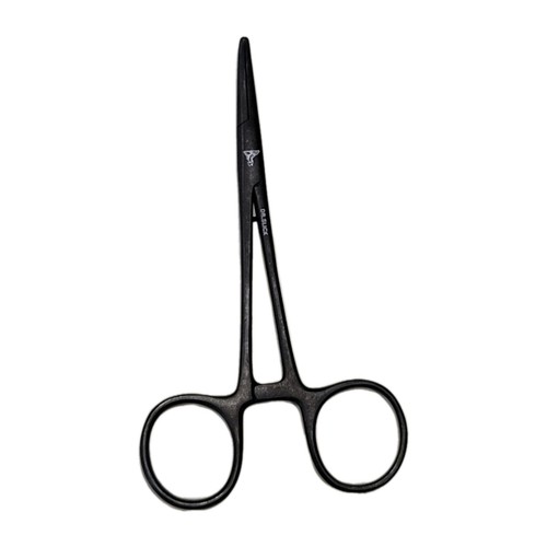 Dr. Slick 5. 5" Black Curved Clamp Fly Fishing 50/50 Smooth, Serrated Jaws, Pin - Afbeelding 2 van 11