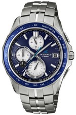 Casio Oceanus OCW-S7000F-2AJF Manta Blue Sapphire Bezel Titanium Watch Men Japan