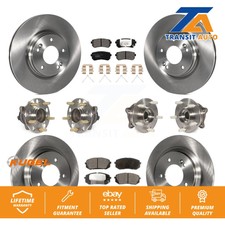 Front Rear Hub Bearings Disc Brake Rotors And Pads Kit (10Pc) For Kia Optima
