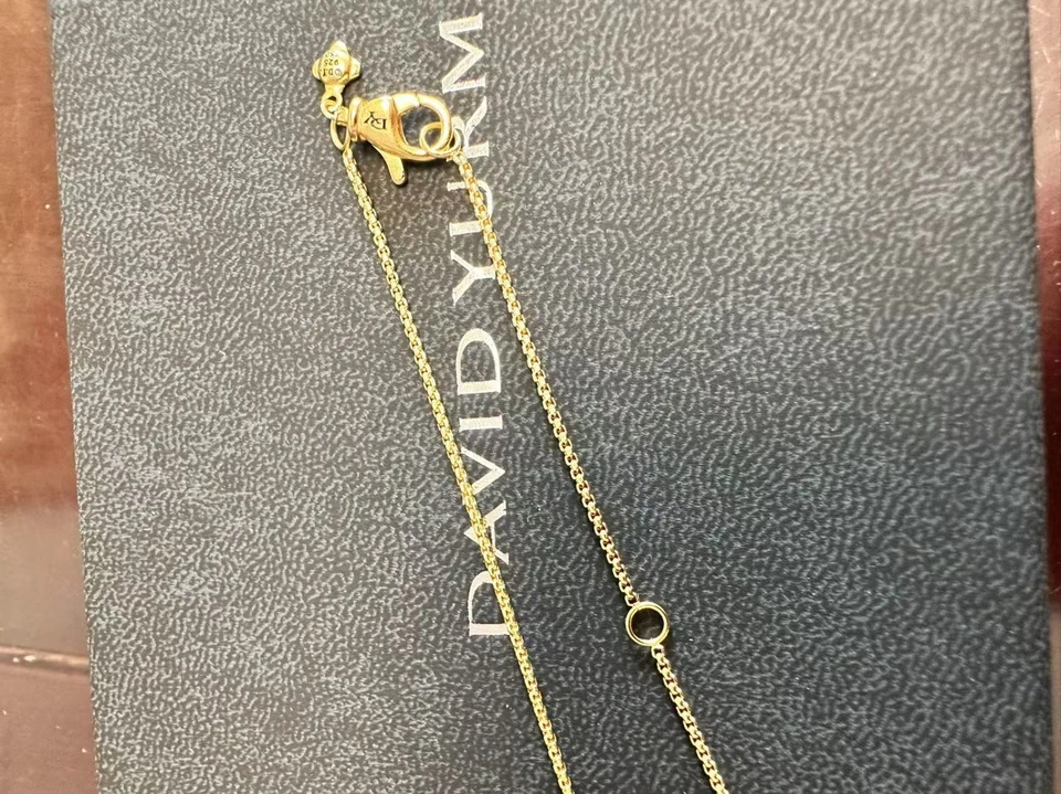 Perfect/DavidYurmanAlbion18K Yellow/Gold Cable Chain Necklace45+5cm Quad Diamond - Image 2 of 4