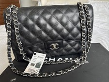 CHANEL Classic Jumbo Double Flap Bag, Caviar Silver Hardware, Sold Out Brand New