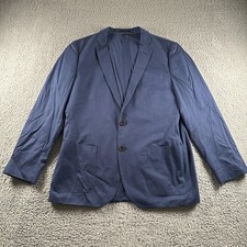 J.Crew Ludlow Sport Jacket Mens 42R Blue Cotton Italian Fabric Blazer Larusmiani