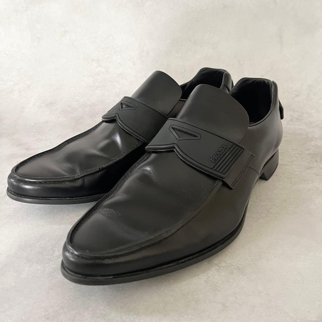 PRADA Men's Dress Shoes Loafers Leather Black UK8.5/US9.5 112979c thumbnail 23