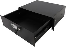 3U Rack Drawer DJ Locking Drawer w/Key Unmatched Material, Safety Design Widely