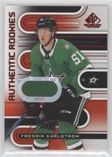 2022 Upper Deck SP Game Used Authentic Rookies Red Jersey Fredrik Karlstrom 18qc