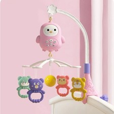 Baby Crib Mobile Toy with Music Light Projector for Newborn 0  12 Months