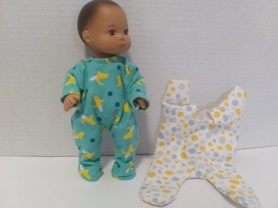 8'' Doll Clothes Handmade to fit American Girl 8'' Baby Doll-footsie Pajamas   L11
