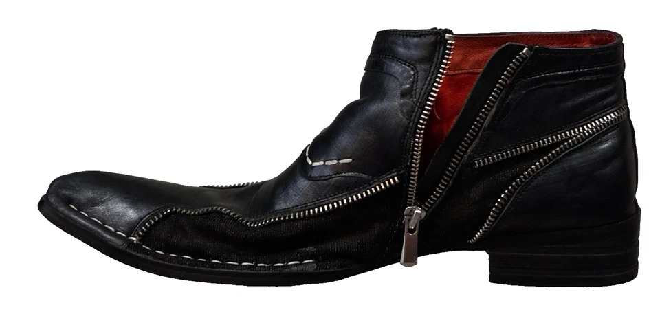 Zapatos de Vestir Robert Wayne Negros “Cóctel” Diseño Cremallera Frontal, Talla 9 Foto 2 de 4