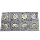 LOT OF 8 VINTAGE KENNEDY HALF DOLLARS – 40% SILVER CLAD (1965 - 1969)