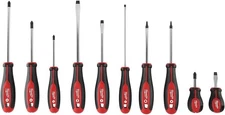 48-22-2710 Milwaukee 10 Piece Screwdriver Set, Phillips/Slotted/Square Heads NEW