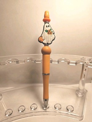 Silicone Beadable Pen Orange Ghost Silicone Beads Extra Black Ink Cartridge 