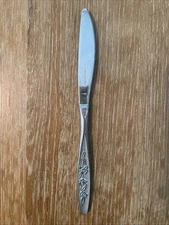 Ekco Eterna Textured Rose Dinner Table Knife Stainless Flatware