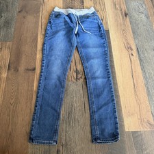 Girls Justice Jeans Elastic Waistband Size 10 Super Skinny Great Condition