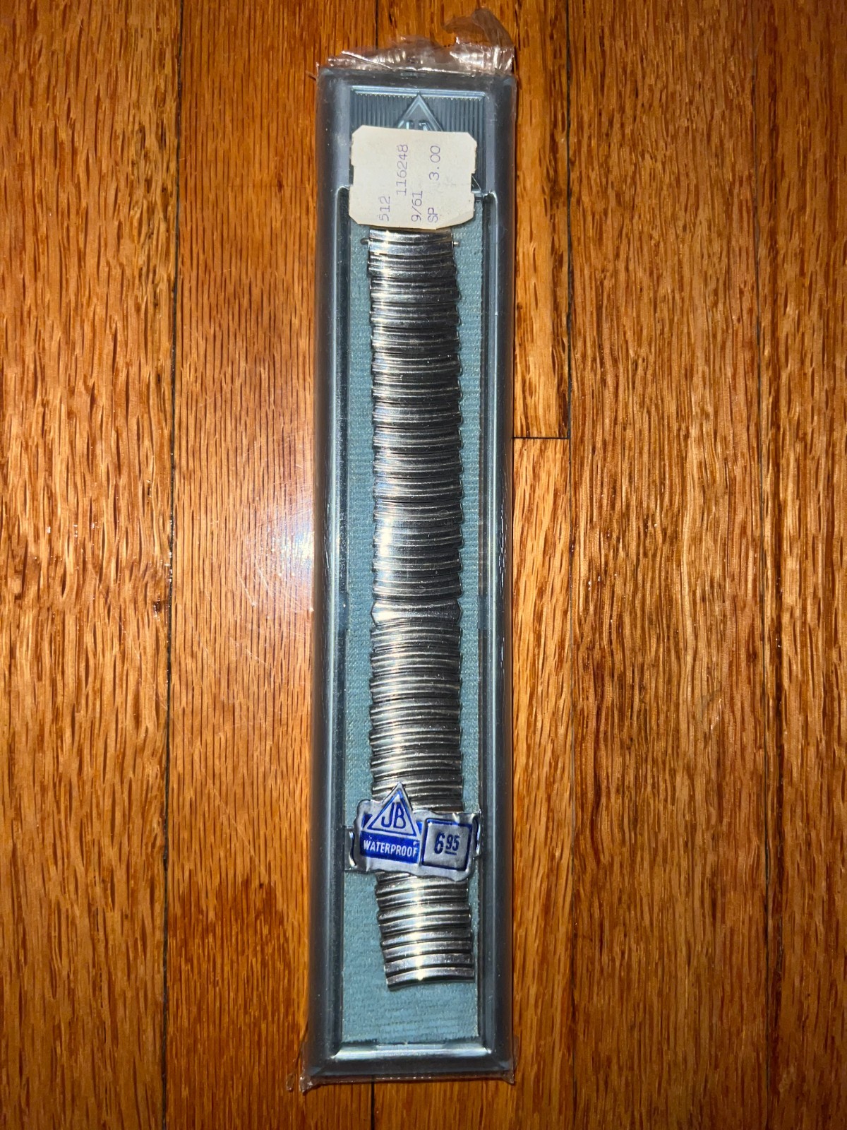 JB Waterproof Vintage Silver Color Watch Band - New Old Stoc