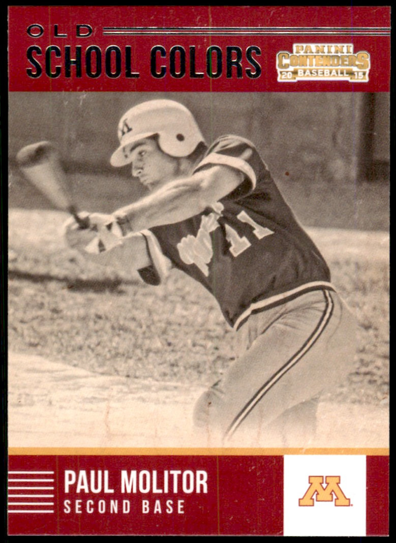 2015 Panini Contenders Old School Colors Paul Molitor #12 Minnesota Insert HOF