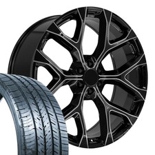 Oe Wheels Cv98b 26x10 Black Rims 29530r26 As Tires Set 6x139.7 24et